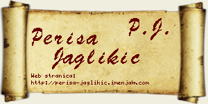 Periša Jaglikić vizit kartica